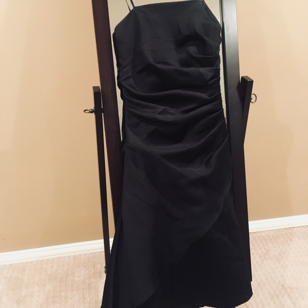 Strapless black dress